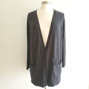 Women's Black Open Front Cardigan